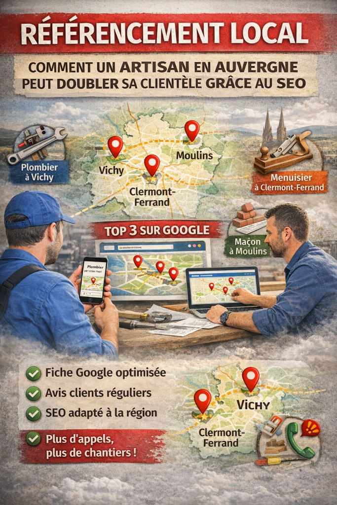 Référencement local : comment un artisan en Auvergne peut doubler sa clientèle grâce au SEO